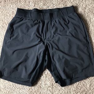 BLACK LULULEMON ATHLETICA MENS SHORTS